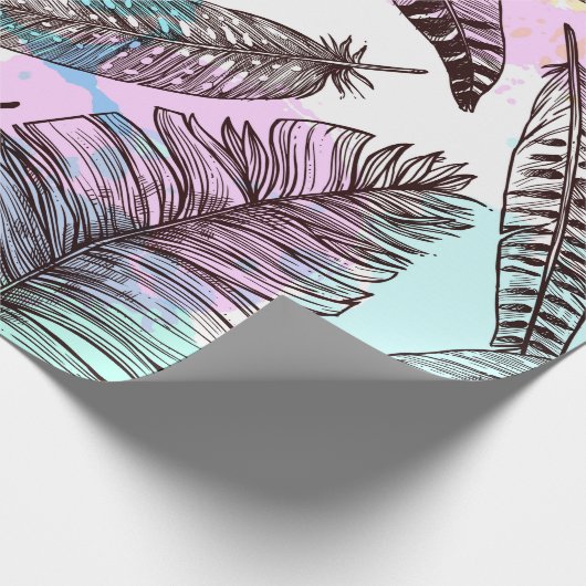 Peacock Feather Geschenkpapier (Ecke)