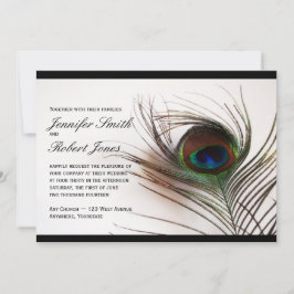 Peacock Feather Glamour Hochzeit Einladung