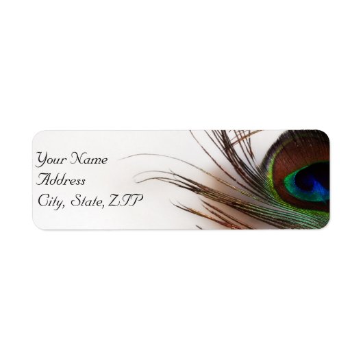Peacock Feather Glamour Rücksendeadresse (Vorne)