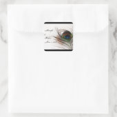 Peacock Feather Glamour Umschlag Aufkleber (Tasche)