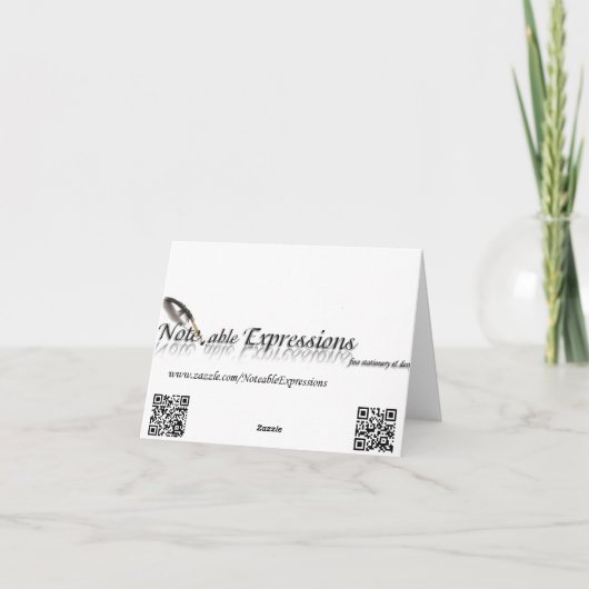 Peacock Feather Glamour Vielen Dank Dankeskarte (Rückseite)