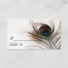 Peacock Feather Glamour Wedding Platzkarte
