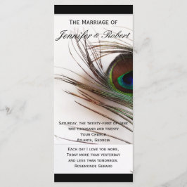 Peacock Feather Glamour WeddingProgram Programm