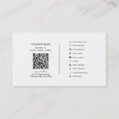 Peacock Feather Gold Dot Modern Boho Visitenkarte (Rückseite)