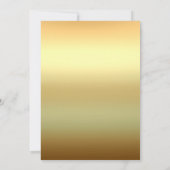 Peacock Feather Gold Exotic Boho Chic Einladungen (Rückseite)