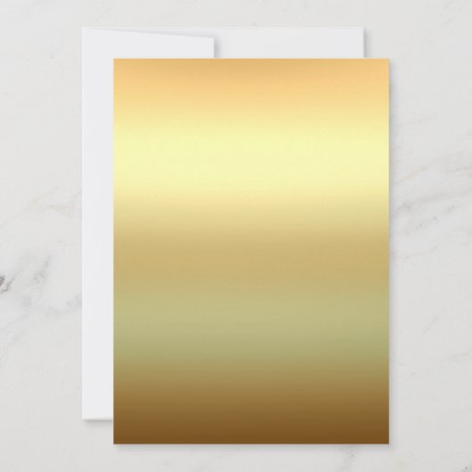 Peacock Feather Gold Exotic Boho Chic Einladungen (Rückseite)