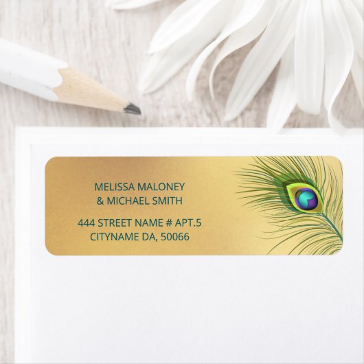 Peacock Feather Gold |  Wedding (Insitu)