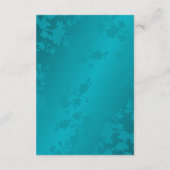 Peacock Feather Gold Wedding Begleitkarte (Rückseite)