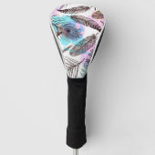Peacock Feather Golf Headcover (Vorderseite)