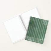 Peacock Feather Green Strip Vintag Journal Notizblock (Innenseite)