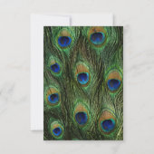 Peacock Feather Green Wedding - UAWG RSVP Karte (Rückseite)