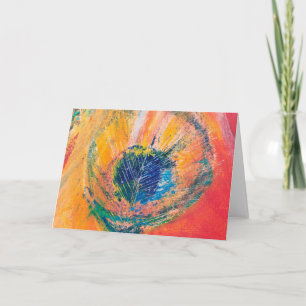 Peacock Feather Greetings Card Karte