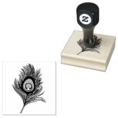Peacock Feather Gummistempel (Stempel)