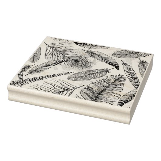 Peacock Feather Gummistempel (Stempel)