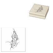 Peacock Feather Gummistempel (Stempel)