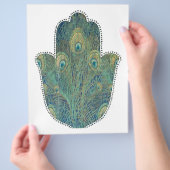Peacock Feather Hamsa Flyer (Hand)