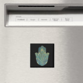 Peacock Feather Hamsa Magnet (In Situ (Geschirrspüler))