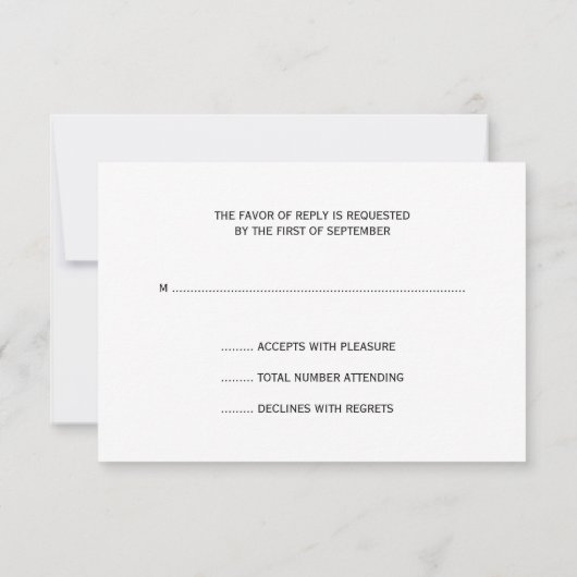 Peacock Feather Jewels Lila UAWG Response Card RSVP Karte (Rückseite)