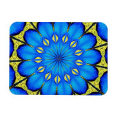 Peacock Feather Kaleidoscope 4 Magnet (Horizontal)