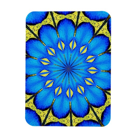 Peacock Feather Kaleidoscope 4 Magnet (Vertikal)