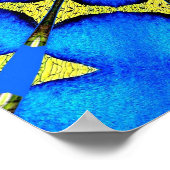 Peacock Feather Kaleidoscope 4 Poster (Ecke)