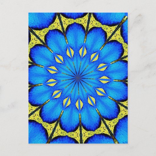 Peacock Feather Kaleidoscope 4 Postkarte (Vorderseite)