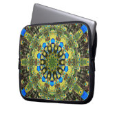 Peacock Feather Kaleidoskop 1 Laptopschutzhülle (Vorderseite Links)