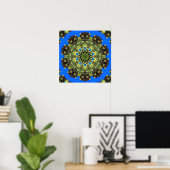 Peacock Feather Kaleidoskop 1 Poster (Heimbüro)