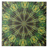 Peacock Feather Kaleidoskop 2 Fliese (Vorderseite)