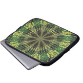 Peacock Feather Kaleidoskop 2 Laptopschutzhülle (Vorne Knopf)