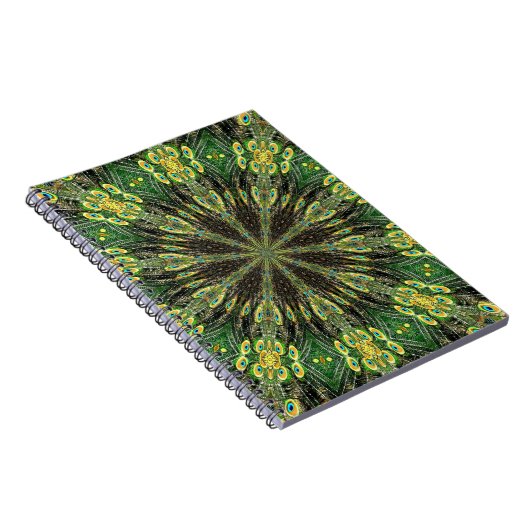 Peacock Feather Kaleidoskop 2 Notizblock (Rechte Seite)