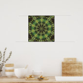 Peacock Feather Kaleidoskop 2 Poster (Küche)