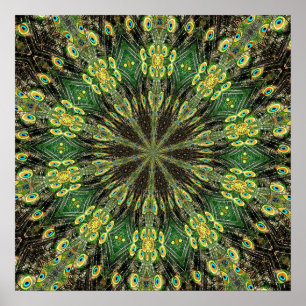 Peacock Feather Kaleidoskop 2 Poster