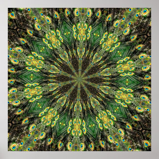 Peacock Feather Kaleidoskop 2 Poster
