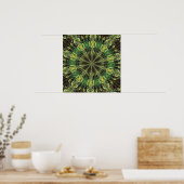Peacock Feather Kaleidoskop 2 Poster (Küche)