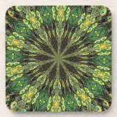 Peacock Feather Kaleidoskop 2 Untersetzer (Vorderseite)