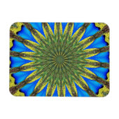 Peacock Feather Kaleidoskop 3 Magnet (Horizontal)