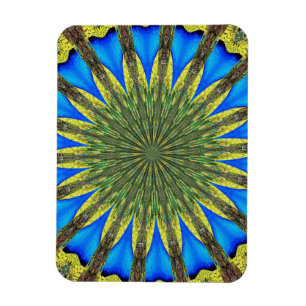 Peacock Feather Kaleidoskop 3 Magnet