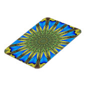 Peacock Feather Kaleidoskop 3 Magnet (Linke Seite)