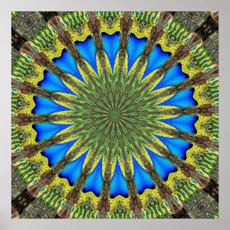 Peacock Feather Kaleidoskop 3 Poster
