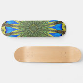 Peacock Feather Kaleidoskop 3 Skateboard (Horizontal)