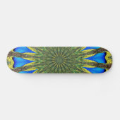 Peacock Feather Kaleidoskop 3 Skateboard (Horizontal)