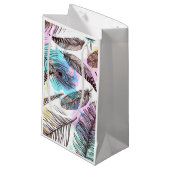 Peacock Feather Kleine Geschenktüte (Vorderseite Schrägansicht)