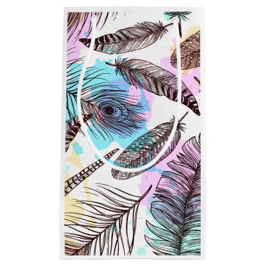 Peacock Feather Kleine Geschenktüte (Vorderseite)