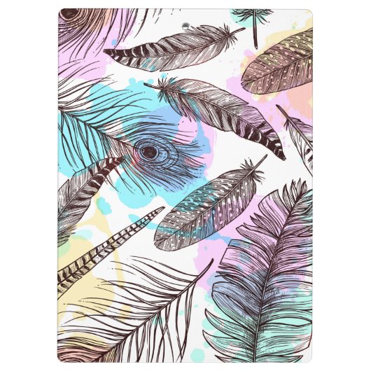 Peacock Feather Klemmbrett (Rückseite)