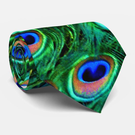 Peacock feather_Krawatte Krawatte (Gerollt)