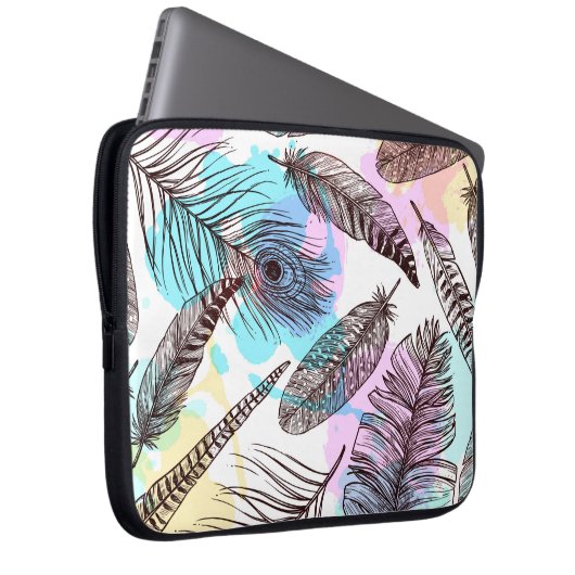 Peacock Feather Laptopschutzhülle (Vorne Rechts)