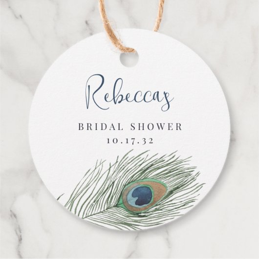 Peacock Feather Lasse Liebe wachsen Pflanze oder S Geschenkanhänger (Rückseite)