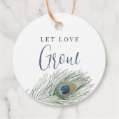 Peacock Feather Lasse Liebe wachsen Pflanze oder S Geschenkanhänger (Vorderseite)