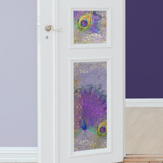 Peacock Feather Lila Gold Fossilienmuseum Barock Seidenpapier